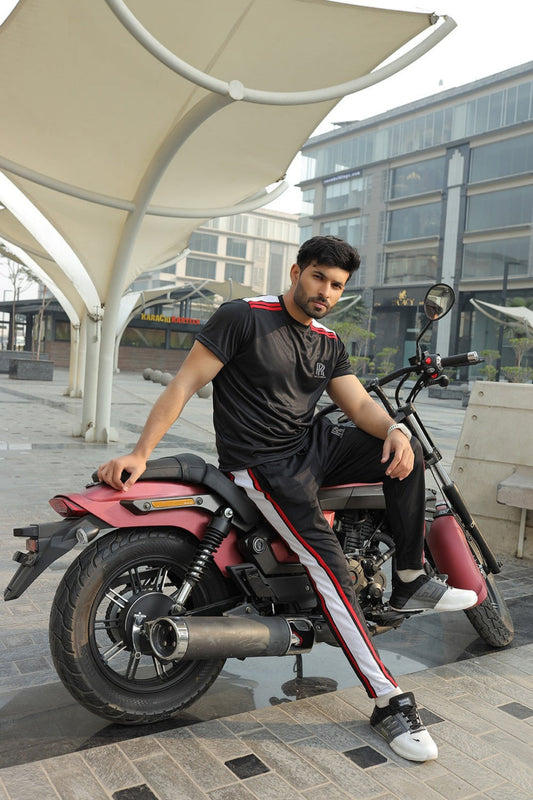 ROLLS  Jet Black Dry Fit Tracksuit