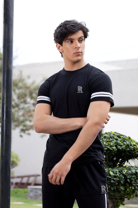 ROLLS BLACK BREAK STRIPE DETAIL TRACKSUIT