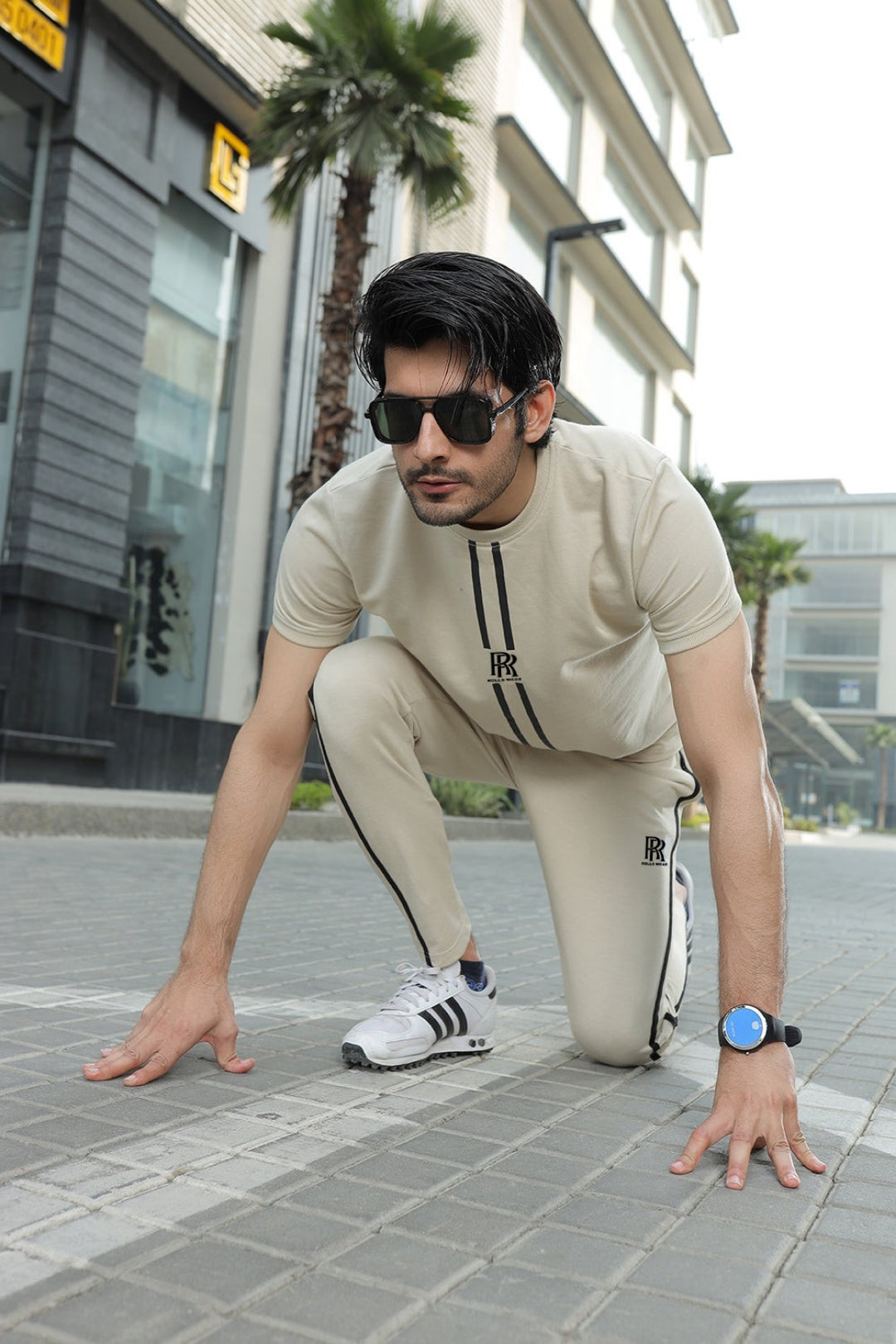 ROLLS Sand Stripe Logo Tracksuit