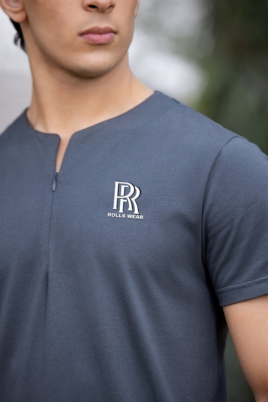 ROLLS Invisible Zip Detail Grey Tracksuit