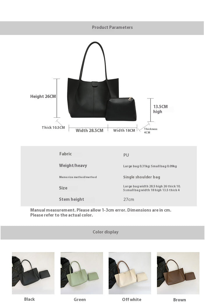 Retro Two-piece Set Simple Casual Large Capacity