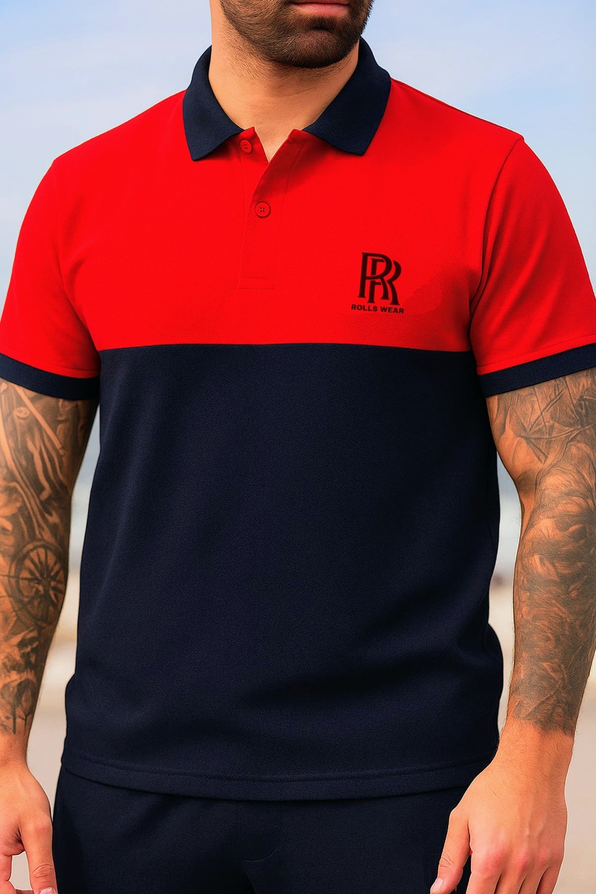 Rolls Red Black Contrast - Track Suit