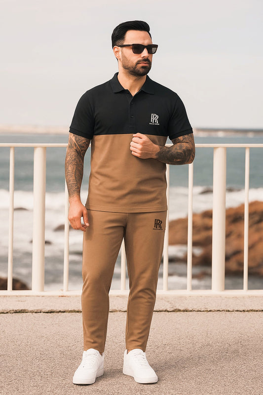 Rolls Sand Wavy Contrast Tracksuit