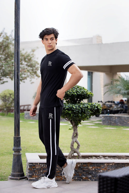ROLLS BLACK BREAK STRIPE DETAIL TRACKSUIT