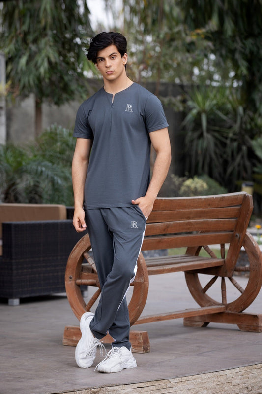 ROLLS Invisible Zip Detail Grey Tracksuit