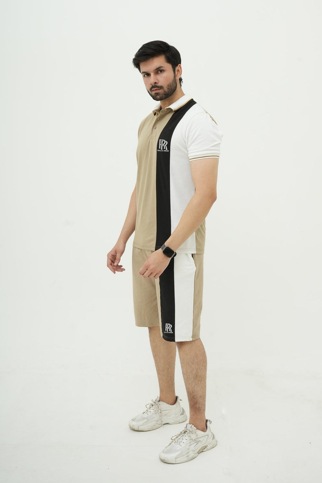 Rolls Sand Stripe Polo Short Set