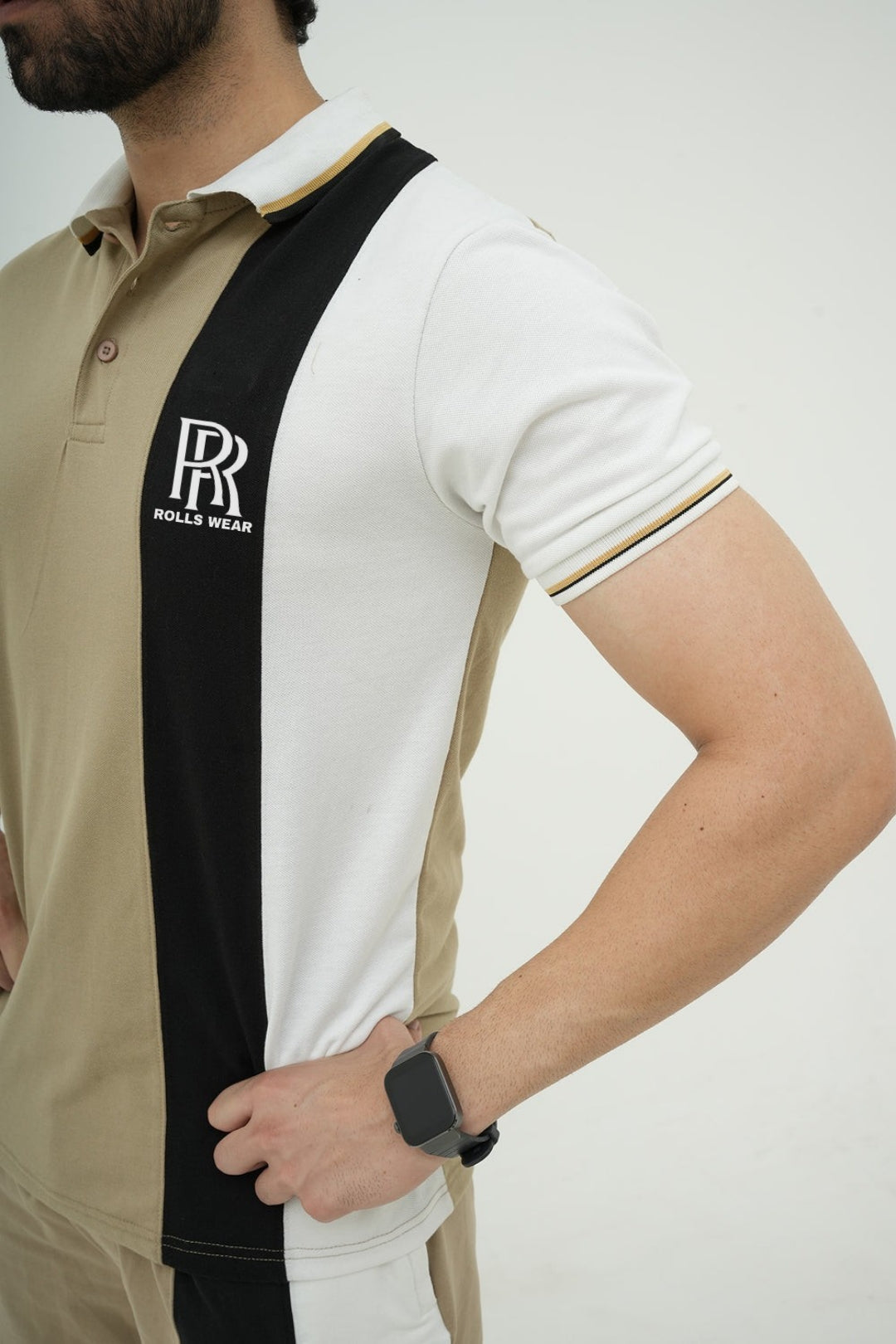 Rolls Sand Stripe Polo Short Set