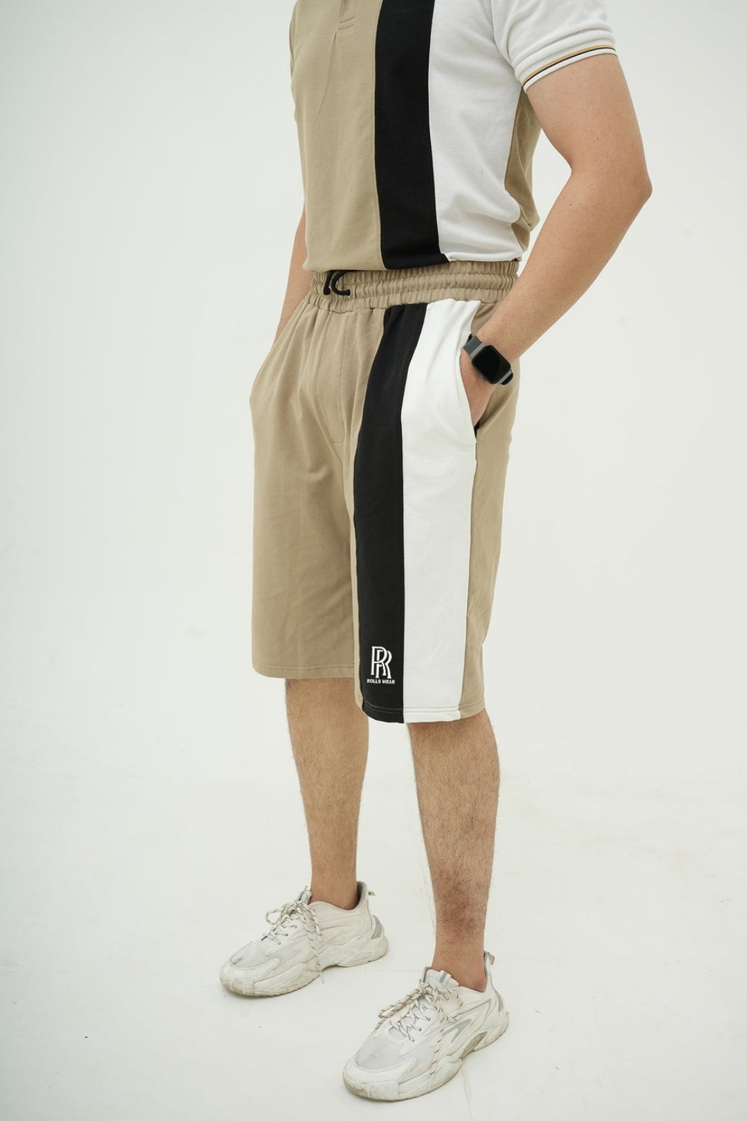 Rolls Sand Stripe Polo Short Set